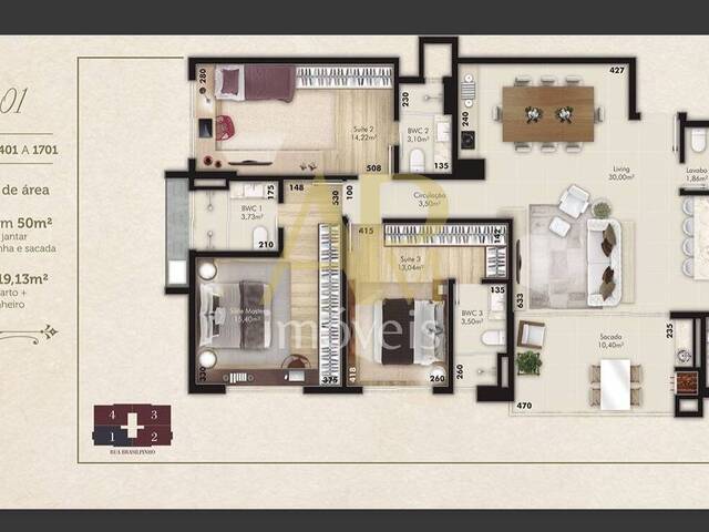 #1830 - Apartamento para Venda em São José - SC - 2