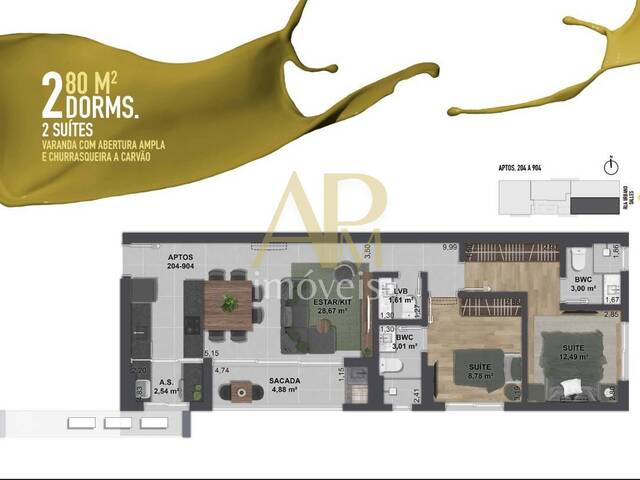 #1837 - Apartamento para Venda em Florianópolis - SC - 2